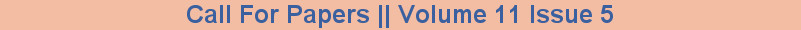 Call For Papers || Volume 11 Issue 5